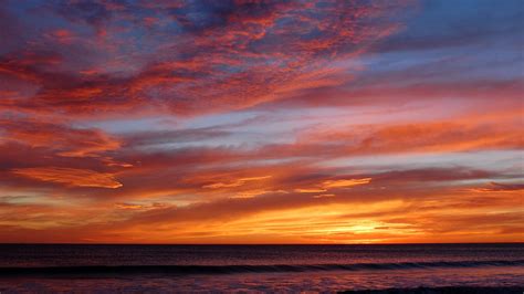 Orange clouds, sunset, sea, sky, clouds HD wallpaper | Wallpaper Flare