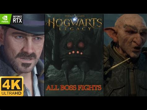 Hogwarts Legacy All Bosses Boss Fights Ending K Fps Youtube