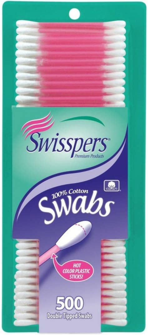 Amazon Swisspers Premium Cotton Swabs Pure Cotton Tips