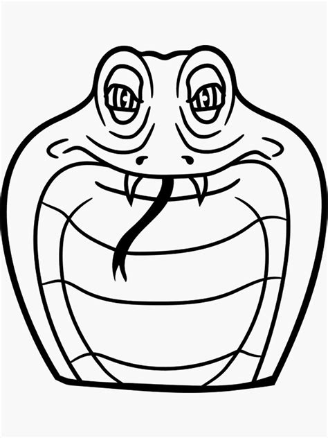 Face Head Cobra Comic Cartoon Angry Dangerous Toxi Sticker For Sale