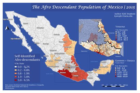 Afro Descendant Population Of Mexico R Mapporn