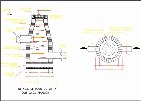 Pozo De Visita En Autocad Descargar Cad Kb Bibliocad