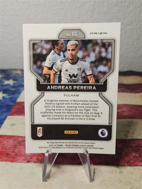 2022 23 Panini Prizm EPL Silver Prizm 66 Andreas Pereira Fulham EBay