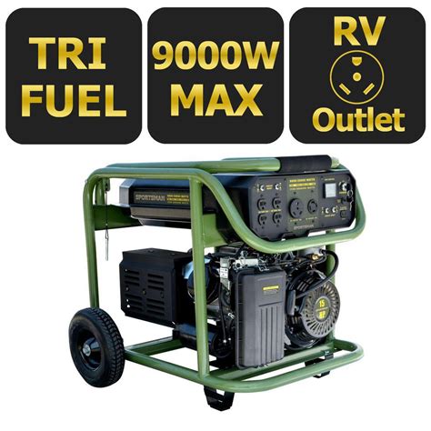 Sportsman 9000 Watt Tri Fuel Powered Electric Start Portable Generator