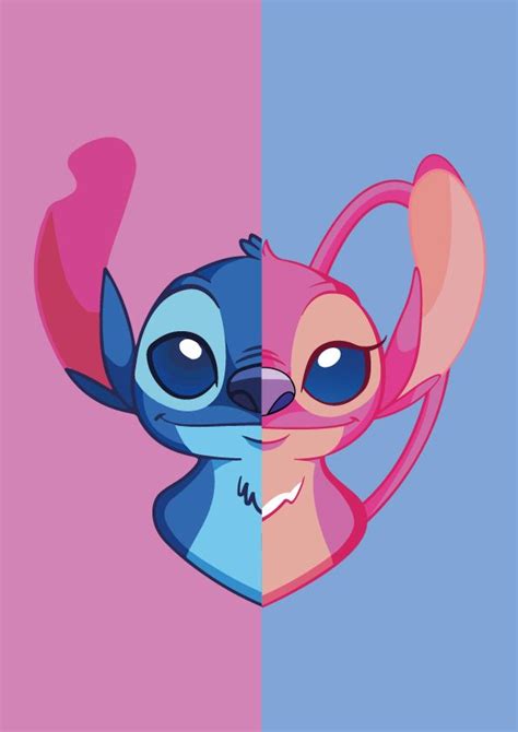 Poster Stitch E Angel Papel De Parede Bonito Para Iphone Imagem De