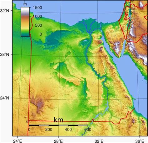 Egypt Physical Map Images Free Printable Maps