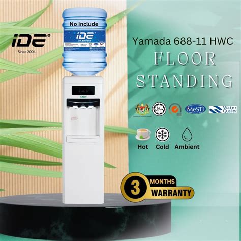 Yamada Hot Normal Cold Top Load Floor Standing Bottled Type Water Dispenser Model