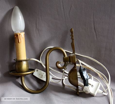 Antike Lampe Wandlampe Kerzen Leuchter Messing A