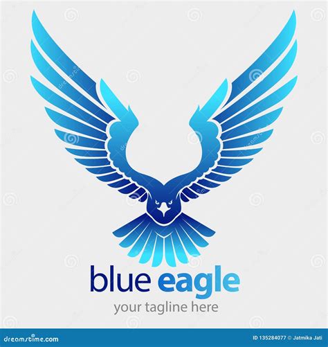 Blue Eagle Flying Stock Vector Illustration Of Element 135284077