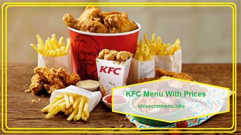 KFC Menu With Prices 2022 - Weweyot - Medium