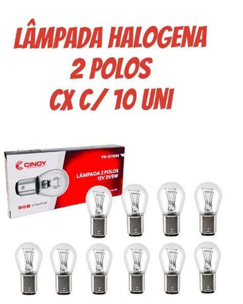 Kit lampada halogena 2 polos P21 5W cinoy 12v Lâmpada para Carro