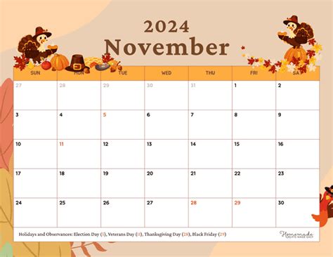 When Is Thanksgiving November 2024 Calendar - Carmen Starlene