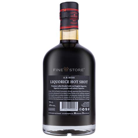 A H Riise Pharmacy Liquorice Shot Hot 0 7L Lichior FineStore