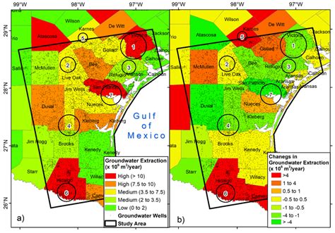 (a) Historical groundwater extraction averaged by county during the... | Download Scientific Diagram