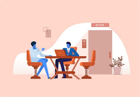 Office Worker Meeting Vector Flat illustration 335793 Vector Art at ...