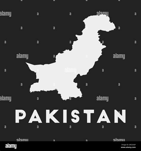 Pakistan Icon Country Map On Dark Background Stylish Pakistan Map