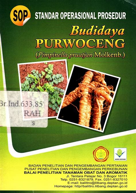 Standar Operasional Prosedur Sop Budidaya Purwoceng Pimpinella