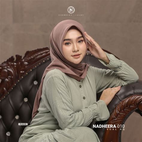 N 010 Part II Nadheera Luxury Square Hijab Quadrilateral Hijab Voal