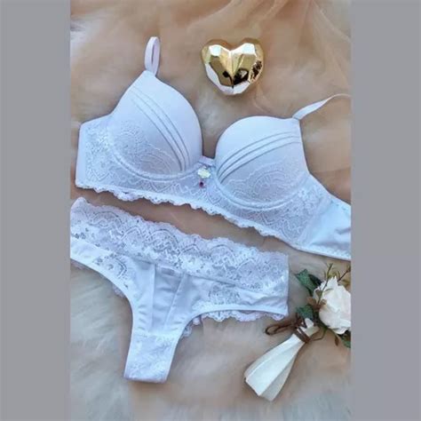 Conjunto Lingerie Suti Refor Ado E Calcinha Fio Sexy