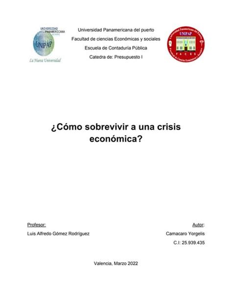 Como Sobrevivir A Una Crisis Economica Pdf