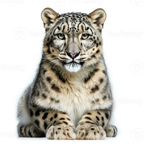 Winter snow leopard isolated on white background 26792612 Stock Photo ...