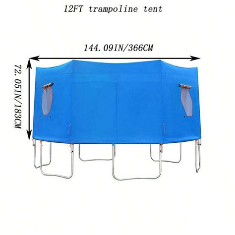 12FT Trampoline Tent, Fits For 12FT Straight Pole Round Trampoline, Trampoline Tent Cover (Fit ...