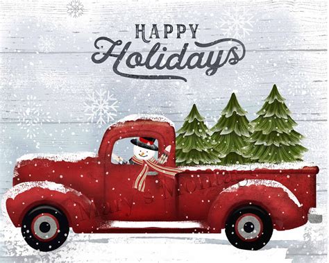 Red Truck Christmas Wallpapers - Top Free Red Truck Christmas ...