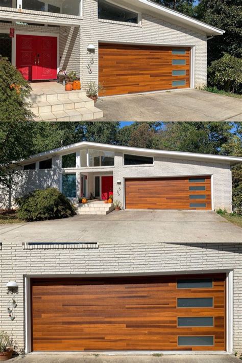 Planks Garage Door On Midcentury Home By C H I Overhead Doors Artofit