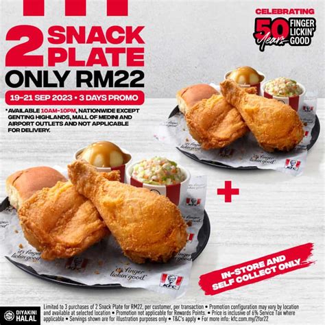 Promo Kfc 2 Snack Plate Hanya Dengan Harga Rm22 Sahaja Tcermy