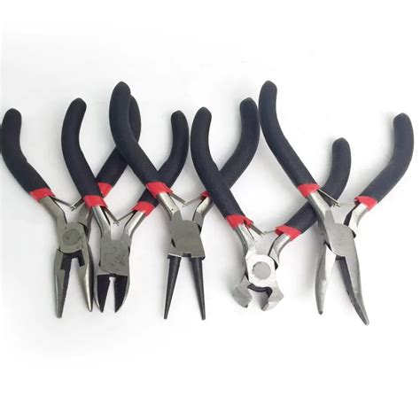 5pcs Mini DIY Jewelry Making Pliers Set Carbon Steel PVC Beading Wire