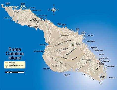 catalina island map  printable maps
