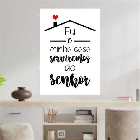 Quadro Decorativo Eu E Minha Casa Serviremos Ao Senhor Artofit