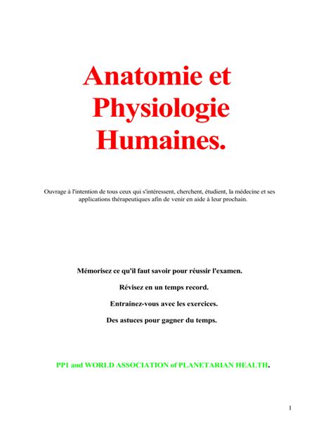 Medecine Anatomie Et Physiologie