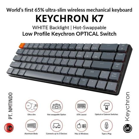 Promo Produk Ori Keychron K Layout Hot Swappable White Backlight Optical Switch Diskon