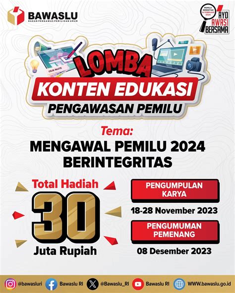 Lomba Konten Edukasi Pengawasan Pemilu Dengan Tema Mengawal Pemilu