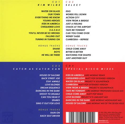 Kim Wilde Love Blonde The RAK Years 1981 1983 4 CDs Jpc De