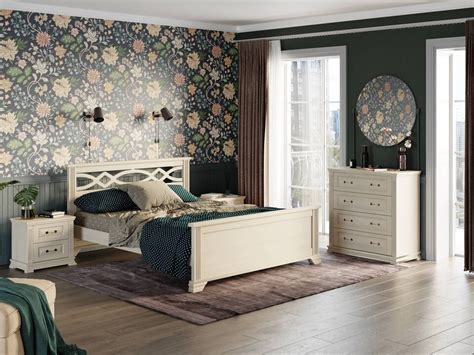 Кровать двуспальная из массива сосны 160х220 см слоновая кость Niko ...