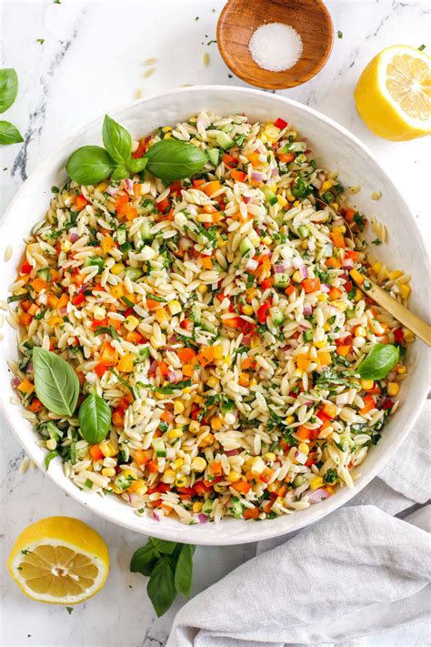 Rainbow Orzo Salad Eat Yourself Skinny