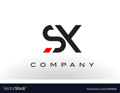 Sx Logo Letter Design Royalty Free Vector Image