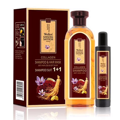 Saffron Ginseng Anti Hair Loss Essence Collagen Shampoo Hair Mask Wellice Buy Online In