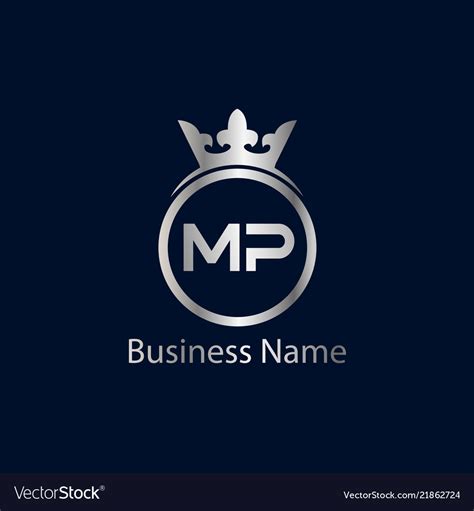 Initial Letter Mp Logo Template Design Royalty Free Vector