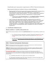 Classification And Measurement Requirements In IFRS 9 Financial