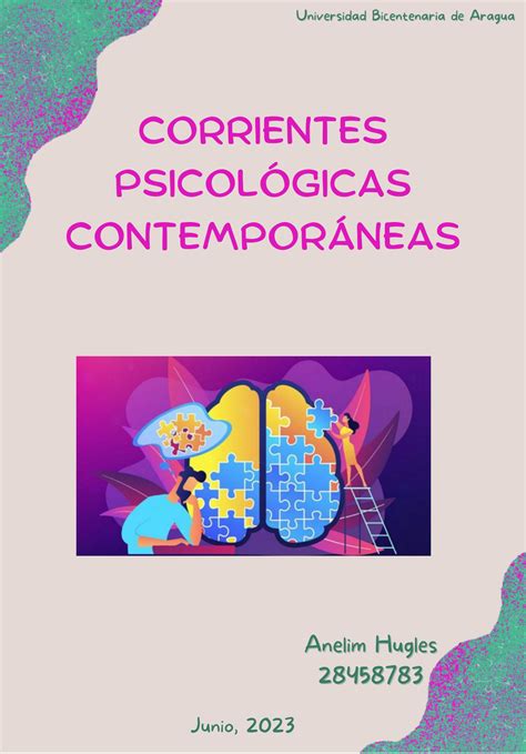 Solution Corrientes Psicol Gicas Contempor Neas Studypool