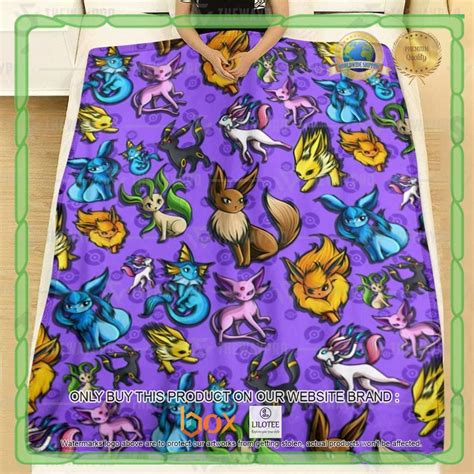 HOT Pokemon Eevee Eeveelutions Anime Blanket Shower Curtain Boxbox Branding Luxury T Shirts