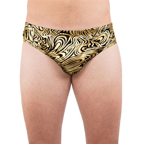 Intimo Mens Gold Swirls Print Bikini Brief Underwear Walmart