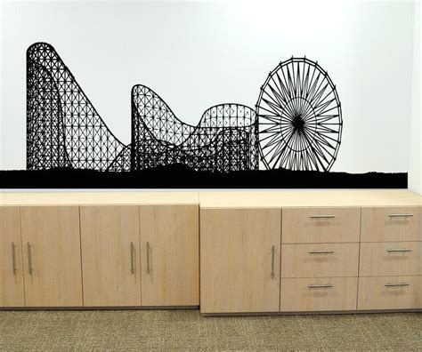 Vinyl Wall Decal Sticker Ferris Wheel And Roller Coaster Osaa1051