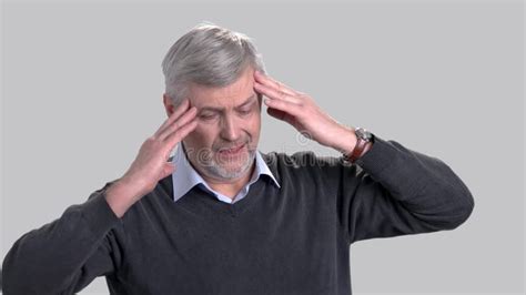 Mature Caucasian Man Suffering From Headache Stock Video Video Of