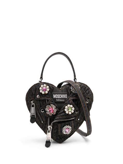 Moschino Heart Shaped Biker Bag Farfetch