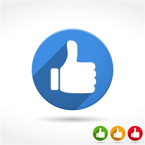 Premium Vector Thumbs Up Icon Flat Design Vector Eps Illustration