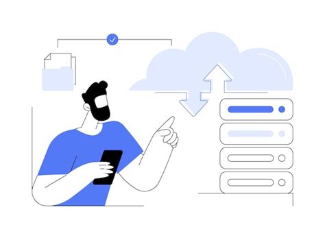 Illustration Vectorielle De Concept Abstrait De Stockage En Nuage